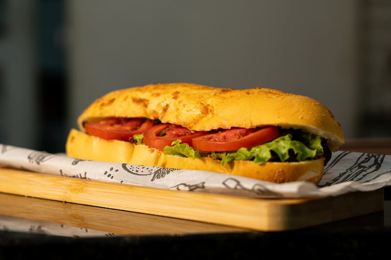 Italian Club Sub with meats and fresh vegetables